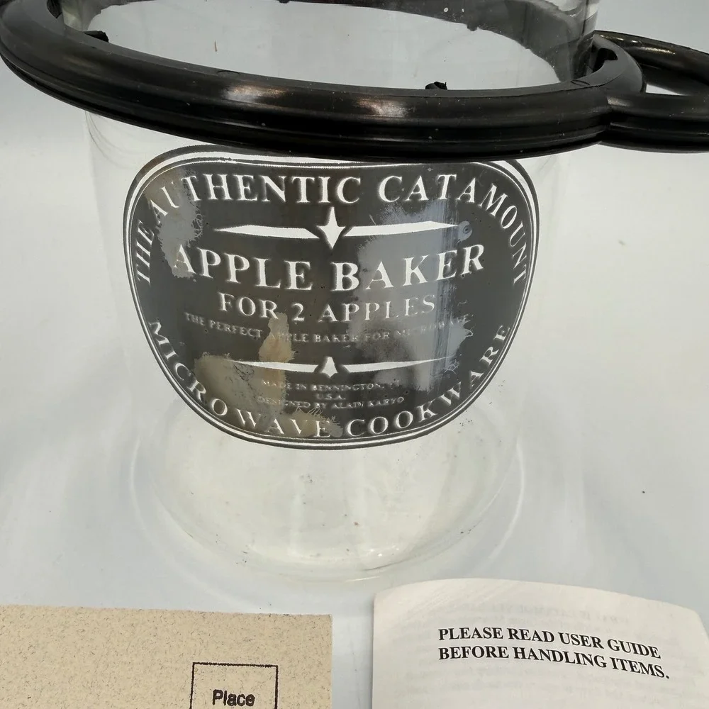 Catamount Glassware Microwave Apple Baker Borosilicate Glass Cookware USA Fall